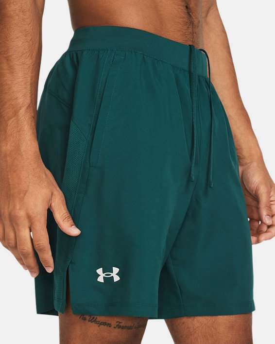 Men's UA Launch 7" Shorts in Blue image number 3